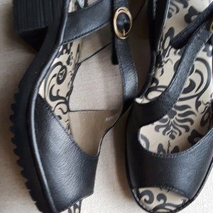Fly London black shoes NWOB 38